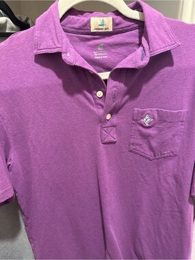 johnnie-O Men's Purple Polo with Chest Pocket